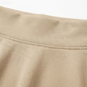 Jupe courte élastique à taille élastique pour femmes, couleur unie, plissée, tricotée en coton et élasthanne, confortable, toutes saisons - Product Image 4