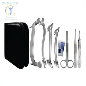 Juego de Pinzas para Recortar Orejas de Perro Pitbull Doberman, Reutilizables, de Acero Inoxidable Alemán, 5 Piezas, Estuche, para Operaciones Veterinarias y Peluquería Canina - Product Image 1