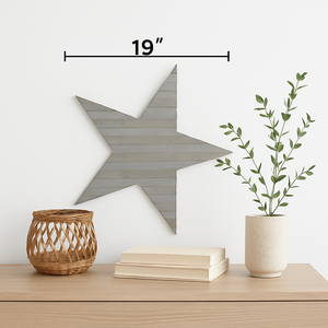 Decorazione da Parete in Legno a Forma di Stella 19x19" Personalizzabile, Insegne in Legno Artigianali - Product Image 2