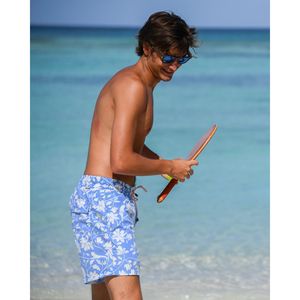 Plus-Size Eco-Friendly Quick Dry Four-Way <b>Stretch</b> <b>Swim</b> <b>Shorts</b> Wholesale Elastic Waist Beachwear Supplier Printed Custom Design - Product Image 4