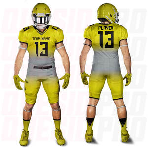 Uniformes de Fútbol Americano Personalizados al por Mayor, 100% Poliéster Transpirable, Manga Corta, Tallas Personalizadas para Jóvenes y Adultos - Product Image 6