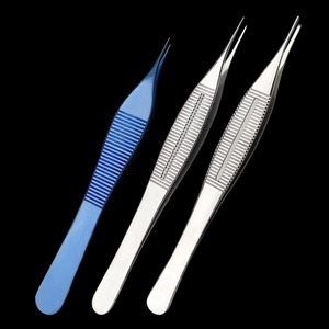 Pinzas Edison con dientes para cartílago, pinzas de gancho para tejido y pinzas de vientre hinchado - Set de instrumentos manuales para cirugía general (Certificado MOL) - Product Image 1