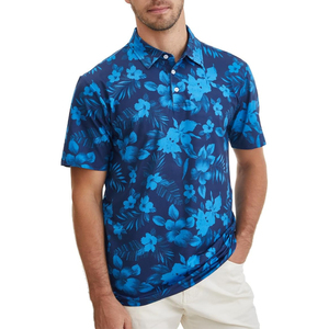 Chemise Homme Tricotée Imprimée de Qualité Supérieure, Respirante, avec Poche, Manches Courtes, Personnalisable, Idéale pour les Vacances en Plein Air - Product Image 1