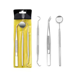 Set de Examen Dental: Espejo, Sonda, Pinzas, Kit de Cuidado Bucal Manual para Estudiantes de Odontología, Acero de Grado Médico, Calidad A+ - Product Image 1