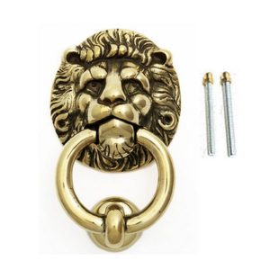 Battant de porte en laiton poli de qualité supérieure avec anneau - Style victorien antique par Dhanvi Export - Product Image 1