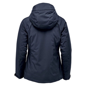 Veste matelassée à capuche pour homme, bleu marine, imperméable, en polyester, fermeture éclair, vêtement d'hiver décontracté, coupe classique - Product Image 2