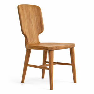 Modern Scandinavian Design Solid <b>Teak</b> Wood <b>Dining</b> <b>Chair</b> Paddle Backrest-Durable Waterproof Outdoor <b>Chair</b> for Home Office Hotel - Product Image 3