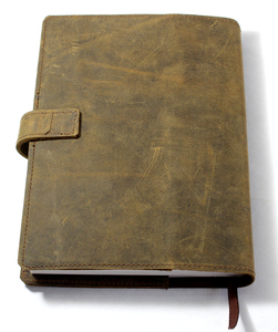 Carnet en cuir de luxe avec logo personnalisé - Agenda promotionnel scolaire de 100 pages avec ruban, journal de gratitude - Product Image 6