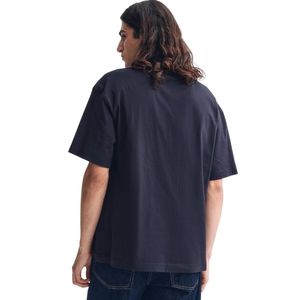 เสื้อยืดผู้ชายทรงหลวมแบบสบายๆ ผ้าฝ้ายระบายอากาศ คอกลม เรียบง่าย สำหรับแบรนด์ค้าปลีก สั่งผลิตจำนวนมาก รับผลิตแบบ OEM ODM - Product Image 2