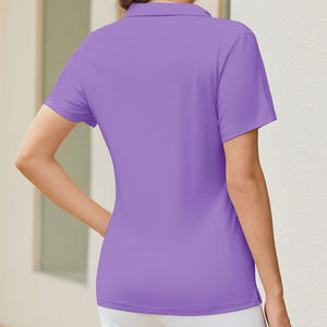 Chemises polo pour femmes, couleur unie, manches courtes, en vente, meilleur prix, bonne qualité, chemises polo tendance pour femmes - Product Image 2