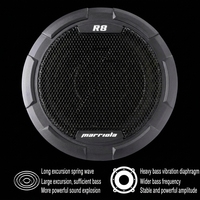 Subwoofer actif de 8 pouces pour voiture, 170W RMS, mono, sous le siège, tube de basses pour sonorisation automobile
