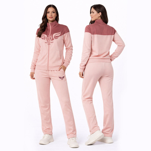 Custom Women Grey Tracksuit Set <b>Zip</b> <b>Up</b> <b>Jacket</b> & Sweatpants Two Piece Sportswear Casual Jogger Set Custom Logo Ladies Activewear - Product Image 3