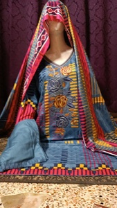 Colección de verano 2022, traje de césped bordado paquistaní indio de lino alto, vestido elegante de moda étnico Salwar Kameez - Product Image 2