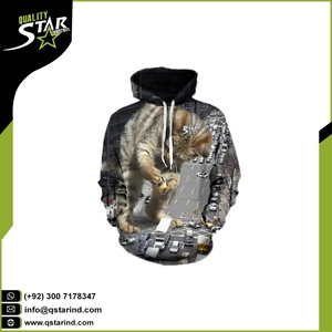 2022 nouveaux sweats à capuche et sweat-shirt à motif solide élégant pour hommes hiver impression éponge française 100% Polyester - Product Image 3