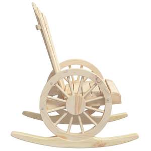 ชุดเก้าอี้โยกไม้เฟอร์สีน้ำตาล 2 ตัว สำหรับสวน - Product Image 6