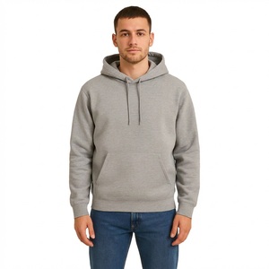 Sudadera con Capucha Gris Premium para Hombre, Cómoda y Elegante, Sudadera Unisex Lisa, Sudadera con Capucha de Felpa Gris Jaspeado, Ropa Urbana, Top Básico - Product Image 1