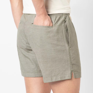 Pantalones Cortos Bermuda de Algodón Oxford para Hombre, Color Sólido, Cintura con Cordón, Corte Medio, con Bolsillos, Tejido Transpirable - Product Image 6