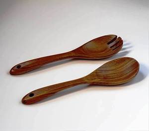 Ensemble de service à salade bleu unique, écologique, compatible lave-vaisselle, ustensiles à salade pour la maison et la cuisine, fabriqué en Inde - Product Image 3