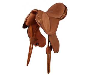 Silla de montar de cuero resistente y fiable, diseñada para afrontar terrenos difíciles, viajes largos y condiciones de equitación al aire libre. - Product Image 2