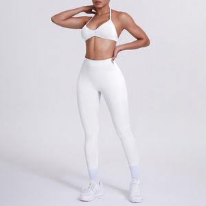 New Breathable Active Wear Gym Fitness Sportswear 2 PCS Yoga Sets Seamless Workout Sets for Women - Product Image 1