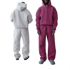 Survêtement unisexe blanc à capuche en polaire avec fermeture éclair, coupe classique en polyester/coton, poches latérales, respirant, idéal pour l'hiver - Product Image 2
