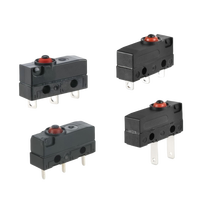 Micro-interrupteur à levier long étanche IP40, bouton poussoir SPST noir pour souris d'ordinateur