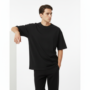 เสื้อยืดผู้ชายแบบกำหนดเอง OEM ระบายอากาศได้ดี ผ้าฝ้าย 100% สกรีนลาย สตรีทแวร์ แบรนด์ส่วนตัว ซักย้อมสีแบบแอซิด น้ำหนัก 240 กรัม แบบเปล่า - Product Image 4