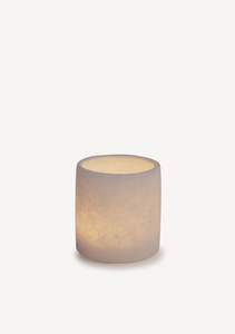 Porte-bougie en pierre d'albâtre lisse, élégant, artisanal, décoratif, centre de table pour la maison - Product Image 3