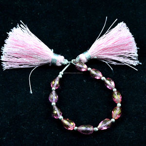 Hilo de Cuentas de Topacio Rosa Natural, Súper Elegante, con Forma de Gota Facetada, Hecho a Mano, Calidad Premium, Joyería para Regalo de Boda - Product Image 2