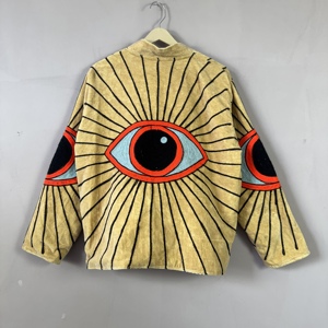 Evil Eye Embroidery Suzani <b>Jacket</b> - <b>Velvet</b> Bomber <b>Jacket</b>, Festival, Bohemian, Statement, Art to wear - Product Image 4