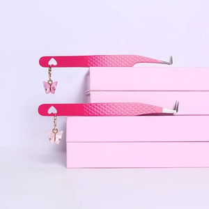 Pinzas de Fibra con Punta Antimagnética de 10 mm, Color Dorado, Rosa y Nude, para Extensión de Pestañas, Nueva Llegada, Acero Inoxidable - Product Image 4