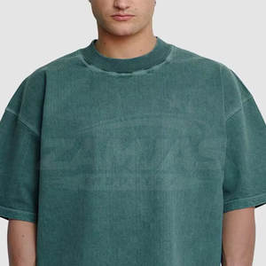 เสื้อยืดสตรีทแวร์ดีไซน์ล่าสุด ผ้าฝ้าย 100% เสื้อยืดโอเวอร์ไซส์ผู้ชาย สีพื้น ไซส์ผู้ใหญ่ ทรงหลวม พิมพ์ลาย เสื้อยืดโอเวอร์ไซส์สำหรับผู้ชาย - Product Image 5