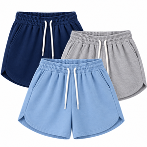 Shorts Deportivos de Cintura Alta para Mujer, Ajustados, Elásticos, Ecológicos, Impermeables, de Poliéster/Nailon - Product Image 1