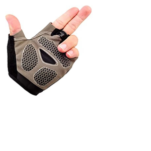 Gants de cyclisme personnalisés avec logo, pour hommes et femmes, style demi-doigts, légers, avec sangle de poignet réglable, en cuir, pour l'été - Product Image 1