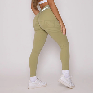 Leggings de sport respirants à taille haute avec motif écossais personnalisé, en Spandex/Nylon, pour yoga et entraînement - Product Image 5