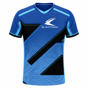 เสื้อเทนนิส/แพเดิล คอวี แขนสั้น พิมพ์ลายแบบซับลิเมชั่นเต็มตัว ทรงสปอร์ต เป็นมิตรต่อสิ่งแวดล้อม - Product Image 1