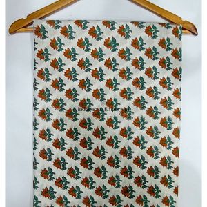 Tela de Algodón Cambray Estampada a Bloques 60x60, Tela de Algodón con Estampado Tradicional Jaipuri - Product Image 5