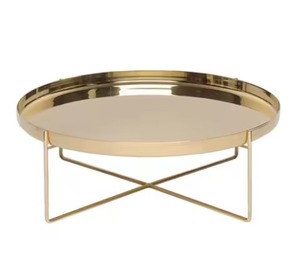 Support à gâteau de luxe en laiton finition or, base en marbre vert moderne, plateau de présentation de desserts en métal, centre de table - Product Image 6