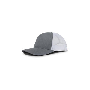 Casquette de camionneur unisexe en maille grise et blanche, 6 panneaux, réglable, décontractée, pour toutes les saisons - Product Image 2