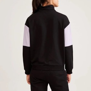<b>Women</b> Color Blocking Tracksuit Set Half-Zip Pullover Pants Full Sleeve Breathable Sporty Autumn Wear - Product Image 5