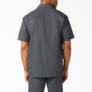 Unisex Workwear Set Solid Color Short Sleeve Shirt <b>Pants</b> Viscose/Polyester Breathable Eco-Friendly Quick Dry Plus Size Casual - Product Image 2