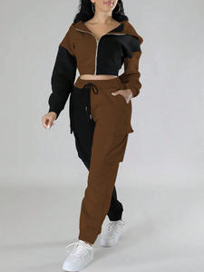 Ensemble de vêtements de travail décontractés pour femmes, résistant au vent, respirant et antibactérien, pour l'automne, avec veste et pantalon - Product Image 4