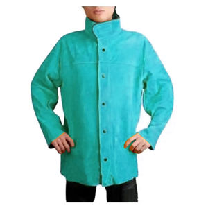 Combinaison de soudage en cuir de vachette pleine fleur haute performance, protection corporelle robuste, résistante aux flammes, pour la lutte contre les incendies et la construction - Product Image 3