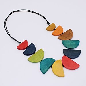 Handmade Resin <b>Necklace</b> for Women, Unique Artistic Pendant <b>Necklace</b> with Colorful Resin Design, Lightweight <b>Statement</b> Fashion - Product Image 2