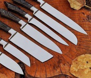 Custom Handmade Seven-Piece Chef Set Stainless Steel Blades 67-Layer Straight Edge Ambidextrous <b>Sharp</b> Durable - Product Image 2