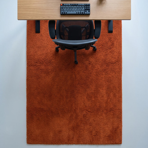 Alfombra de Terracota Cálida, Tejida a Mano, Suave y Texturizada, para Sala de Estar, Dormitorio, Decoración Contemporánea para el Hogar - Product Image 4