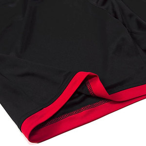 Ensemble uniforme de football pour hommes, maillot rouge à col en V, short noir, vêtements de sport en polyester respirant, entraînement de football toutes saisons - Product Image 6