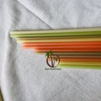 Fabricant de paille de noix de coco vente en gros de paille de riz colorée VIETNAM/paille de riz jetable/pailles à boire écologiques