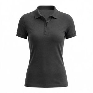 Chemisier à manches courtes pour femme, couleur unie, col boutonné, coupe ajustée, longueur standard, 100 % coton respirant, export BD - Product Image 6