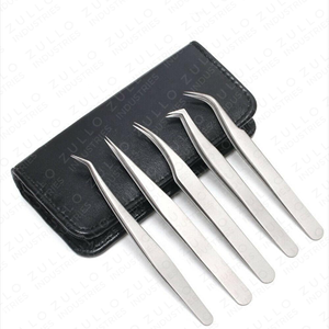 5PCS Eyelash Extension Tweezers Set Stainless Steel Volume Lash Tweezers Pointed Tip Private Label <b>Precision</b> <b>Tool</b> Kit - Product Image 6